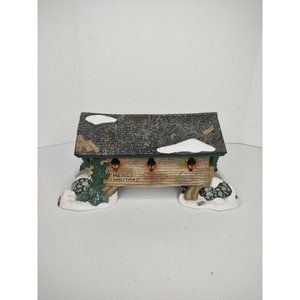 O'Well Christmas Village Accessories Covered Bridge Figurine